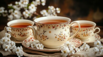 Fototapeta premium Vintage Porcelain Tea Set