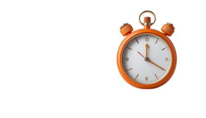3D orange stopwatch icon png