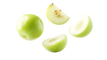 Amla stack with half slice falling and floating png