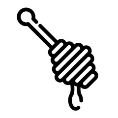 bee honey cut line icon