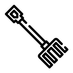 plant fork cut line icon
