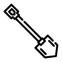 shovel cut line icon