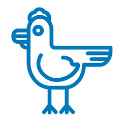 adult chicken color icon
