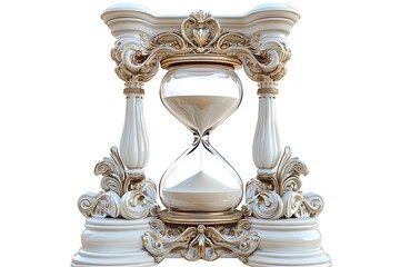 3D Hovering Hourglass with Sand Flowing in Reverse.