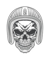 Skull Angry & Horrible 7 - BW