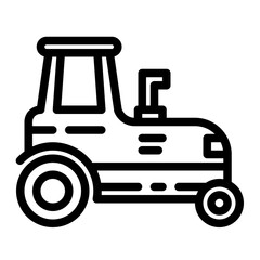 tractor line icon