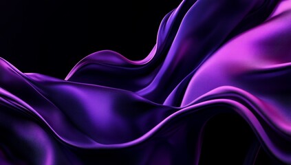 The image features a purple abstract background with wavy lines and curves at its center, set against a black background, and is reminiscent of blue and purple abstract backgrounds with wavy lines