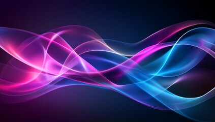 The artistic concept features a purple abstract background that includes a designated text area, accompanied by a blue-purple wavy fabric used on a dark background for text or image insertion