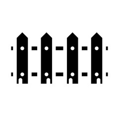 wooden fence solid icon