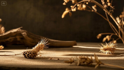 Background, stage for placing cosmetic products for advertising and presentation.