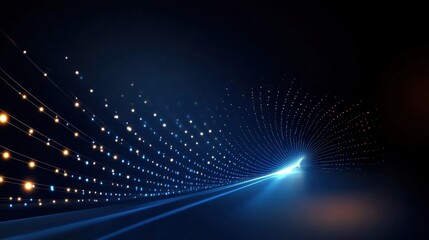 Fototapeta na wymiar Abstract Futuristic Digital Tunnel