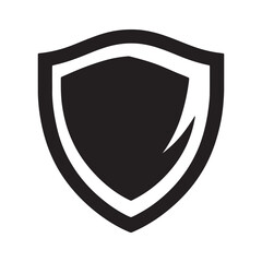 Shield silhouette vector illustration isolated on white background