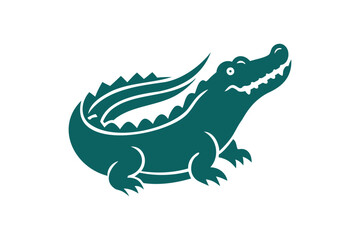 Creative Alligator Icon with Sharp Details