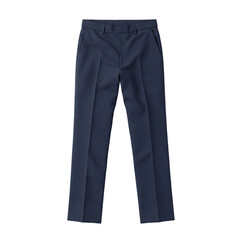 Navy blue formal trousers, isolated in transparent background.