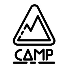 camping area_1 cut line icon