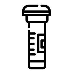 flashlight cut line icon