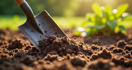 Tilling Soil for Spring Planting in European Farm – Perfect Background for Gardening Blogs, Organic Farming Articles, Seasonal Banners, Eco Campaigns, and Sustainability Projects