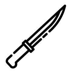 outdoor knife cut line icon