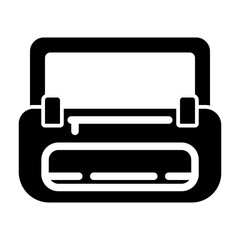 camping tote bag glyph icon