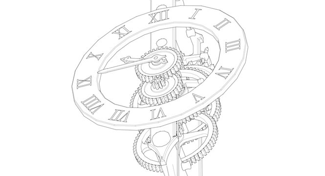 clock graphic symbol 3d illustration	