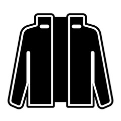 hiking jacket glyph icon