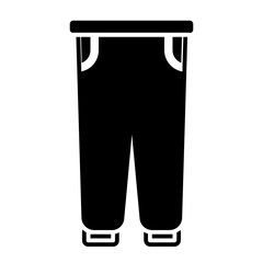 hiking pants glyph icon