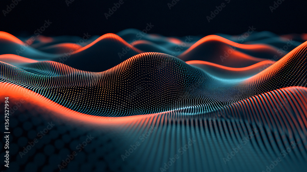 Poster ethereal wave of light flowing gracefully across a canvas creating an abstract representation of mov