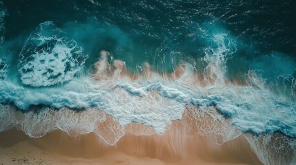 Fototapeta premium Ocean breaks on shore