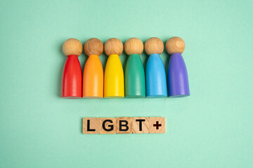 Multicolored figures of people - LGBT representatives concept. Find yourself in the list of sexual orientations. Self-identification, exploring sexual orientations, and embracing personal identity.