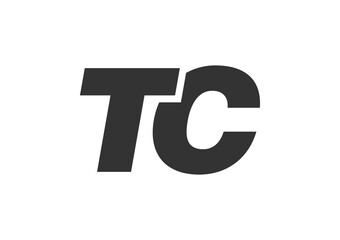 TC Techno Editable Font Logo For Corporate Branding. Bold, Futuristic Design With Unique Typographic Ideas. Minimal Custom Type And Dynamic Letter