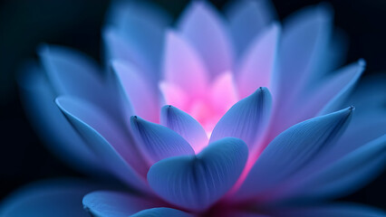 A beautiful purple lotus flower blooming on dark water
