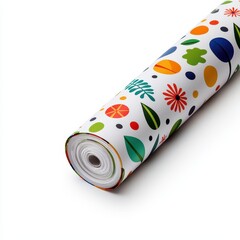 Creative floral wrapping paper roll home decor stationery vibrant colors artistic product photography