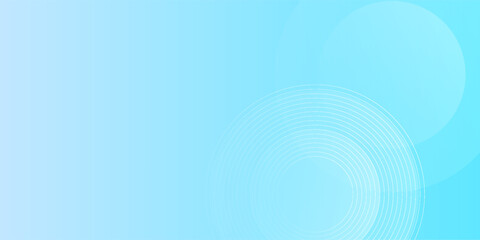 Minimalist banner background, pastel colorful, Light Blue gradations. Circle effect style geometric, abstract background. modern vector eps10