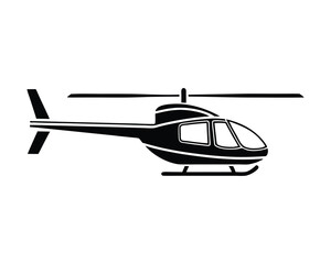 Helicopter silhouette vector