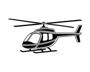 Helicopter silhouette vector