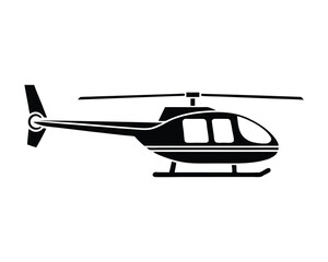 Helicopter silhouette vector
