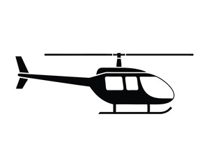 Helicopter silhouette vector