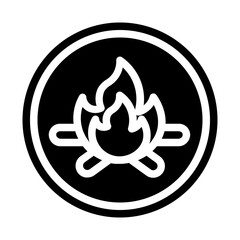 campfire area solid icon