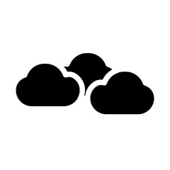 cloudy solid icon