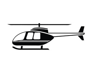 Helicopter silhouette vector