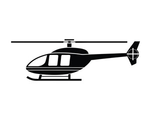 Helicopter silhouette vector