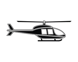 Helicopter silhouette vector