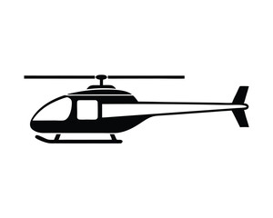 Helicopter silhouette vector