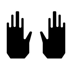 warm hand t-shirt solid icon