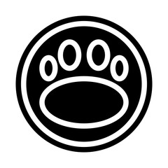 watch out for wild animals solid icon