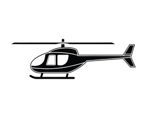 Helicopter silhouette vector
