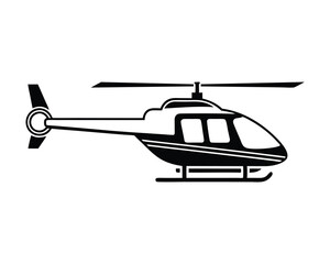 Helicopter silhouette vector