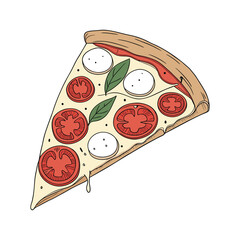 pizza-napoletana-san marzano tomatoes buffalo vector artwork