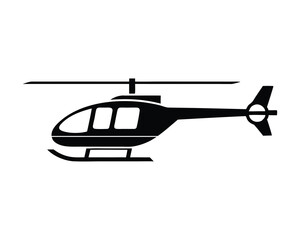 Helicopter silhouette vector