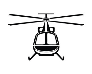 Helicopter silhouette vector